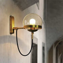 GobekUsa Modernist Black/Gold Rope Wall Sconce with Smoke Glass - 1 Light