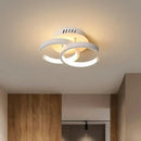 GobekUsa Modern Metal Small Ceiling Lamp - Round/Square/Moon Shape, LED Semi Flush Mount Lighting for Corridor - Black/White