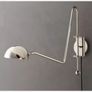 GobekUsa Black/Gold Lustre Copper Swing Arm Wall Lamp for Modern Living Spaces