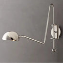 GobekUsa Black/Gold Lustre Copper Swing Arm Wall Lamp for Modern Living Spaces