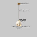 GobekUsa Black Terrazzo Stone LED Pendant Lamp Modern Nordic Hanging Lights