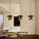 GobekUsa Black Terrazzo Stone LED Pendant Lamp Modern Nordic Hanging Lights