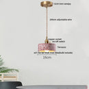 GobekUsa Black Terrazzo Stone LED Pendant Lamp Modern Nordic Hanging Lights