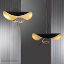 GobekUsa Gold Texture LED Pendant Lights: Modern Living Room Bedroom Hanging Lamps