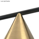 GobekUsa Contemporary Black/Gold Metal Linear Chandelier - Triple Light, Ideal for Islands