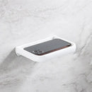 Modern black & gold tissue paper holder with phone tray bathroom rack by Decorbites