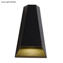GobekUsa Triangle Aluminum LED Wall Sconce in Black - Simple Style, Flush Mount, Warm/White Light