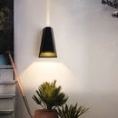 GobekUsa Triangle Aluminum LED Wall Sconce in Black - Simple Style, Flush Mount, Warm/White Light