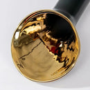 GobekUsa Golden Trumpet Ceramic Flower Vase Home Decoration Accessories