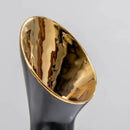 GobekUsa Golden Trumpet Ceramic Flower Vase Home Decoration Accessories