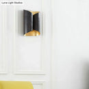 GobekUsa Minimalist Twist Wall Sconce with Metallic 2-Bulb Light Fixture for Porch