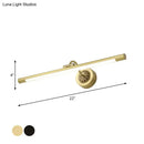 GobekUsa Sleek Black/Gold Vanity Light Fixture - Simplicity Streamlined Design - LED Wall Lighting for Dressing Table