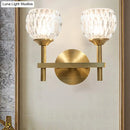 GobekUsa Modern Black and Gold Wall Light with Clear Dimpled Glass for Living Room