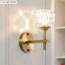 GobekUsa Modern Black and Gold Wall Light with Clear Dimpled Glass for Living Room