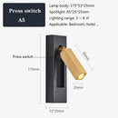 GobekUsa Black Brass Wall Sconce with USB Port and Switch, 3W Spotlight for Bedroom