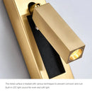 GobekUsa Black Brass Wall Sconce with USB Port and Switch, 3W Spotlight for Bedroom