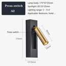 GobekUsa Black Brass Wall Sconce with USB Port and Switch, 3W Spotlight for Bedroom