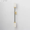 GobekUsa Modern Gold Wall Sconce with White Glass Shade - 2-Head Living Room Lamp