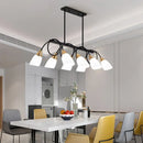 GobekUsa White Glass Tulip Suspension Light – Modern Island Ceiling Fixture for Dining Room