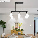 GobekUsa White Glass Tulip Suspension Light – Modern Island Ceiling Fixture for Dining Room