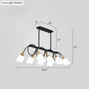 GobekUsa White Glass Tulip Suspension Light – Modern Island Ceiling Fixture for Dining Room