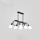 GobekUsa White Glass Tulip Suspension Light – Modern Island Ceiling Fixture for Dining Room