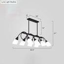 GobekUsa White Glass Tulip Suspension Light – Modern Island Ceiling Fixture for Dining Room