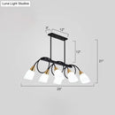 GobekUsa White Glass Tulip Suspension Light – Modern Island Ceiling Fixture for Dining Room