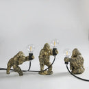 Modern black gorilla night light bedroom resin lamp by Decorbites