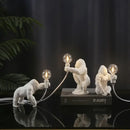 Modern black gorilla night light bedroom resin lamp by Decorbites
