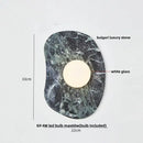 GobekUsa Green Marble Stone LED Wall Sconce Lighting for Bedroom and Hallway