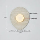 GobekUsa Green Marble Stone LED Wall Sconce Lighting for Bedroom and Hallway