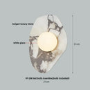 GobekUsa Green Marble Stone LED Wall Sconce Lighting for Bedroom and Hallway