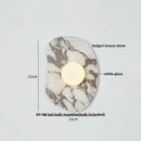 GobekUsa Green Marble Stone LED Wall Sconce Lighting for Bedroom and Hallway