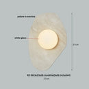 GobekUsa Green Marble Stone LED Wall Sconce Lighting for Bedroom and Hallway