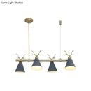 GobekUsa Antler Design Nordic Chandelier - Restaurant Island Lighting (Black, Grey, White)