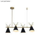GobekUsa Antler Design Nordic Chandelier - Restaurant Island Lighting (Black, Grey, White)