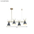 GobekUsa Antler Design Nordic Chandelier - Restaurant Island Lighting (Black, Grey, White)