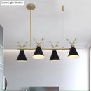 GobekUsa Antler Design Nordic Chandelier - Restaurant Island Lighting (Black, Grey, White)