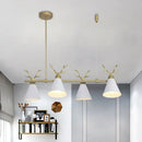 GobekUsa Antler Design Nordic Chandelier - Restaurant Island Lighting (Black, Grey, White)