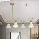 GobekUsa Antler Design Nordic Chandelier - Restaurant Island Lighting (Black, Grey, White)