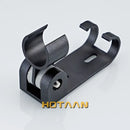 Modern black hand shower holder with hooks bathroom organizer by Decorbites