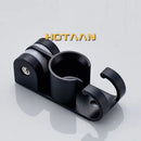 Modern black hand shower holder with hooks bathroom organizer by Decorbites