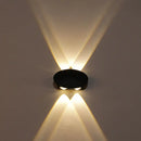 GobekUsa Nordic Metallic Mini Wall Light - Ellipse/Curve/Honeycomb Design - 4/6-Bulb LED Wall Washer Sconce in Black for Hallways