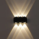 GobekUsa Nordic Metallic Mini Wall Light - Ellipse/Curve/Honeycomb Design - 4/6-Bulb LED Wall Washer Sconce in Black for Hallways