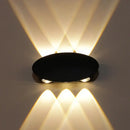 GobekUsa Nordic Metallic Mini Wall Light - Ellipse/Curve/Honeycomb Design - 4/6-Bulb LED Wall Washer Sconce in Black for Hallways
