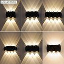 GobekUsa Nordic Metallic Mini Wall Light - Ellipse/Curve/Honeycomb Design - 4/6-Bulb LED Wall Washer Sconce in Black for Hallways