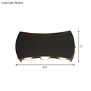 GobekUsa Nordic Metallic Mini Wall Light - Ellipse/Curve/Honeycomb Design - 4/6-Bulb LED Wall Washer Sconce in Black for Hallways