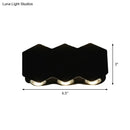 GobekUsa Nordic Metallic Mini Wall Light - Ellipse/Curve/Honeycomb Design - 4/6-Bulb LED Wall Washer Sconce in Black for Hallways