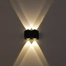GobekUsa Nordic Metallic Mini Wall Light - Ellipse/Curve/Honeycomb Design - 4/6-Bulb LED Wall Washer Sconce in Black for Hallways